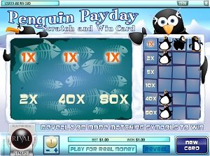 Penguin Payday Rival Scratch Card